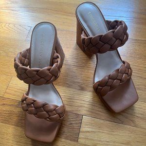Braided Open Toe Heel